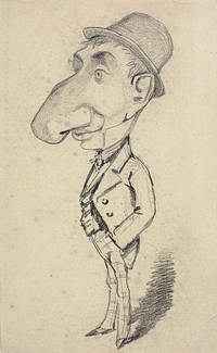 Caricature of a Man with a Large Nose by Claude Monet