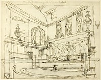 Court of Chancery, Westminster Hall by Augustus Charles Pugin