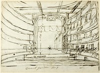 Study for Covent Garden Theatre, from Microcosm of London by Augustus Charles Pugin