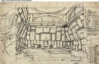 Study for Exhibition Room, Somerset House, from Microcosm of London by Augustus Charles Pugin