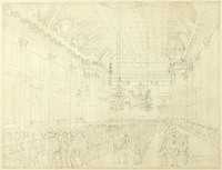 Study for Freemason's Hall, Great Queen Street, from Microcosm of London by Augustus Charles Pugin