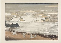 Breaking Waves, September Tide by Louis Auguste Lepère