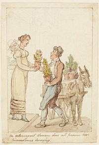 The Extravagant Woman Does Not Perceive Her Circumstances Decaying by Thomas Rowlandson