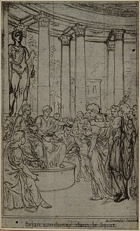 Study for an illustration in Tacitus "Tibère, ou Les Six Premiers Livres des Annales", Book V, Vol. 3, 2nd Study by Hubert François Gravelot