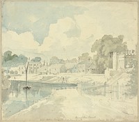 Hampton Court View taken from the Garden Seat by Henry Edridge