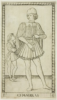 The Knight, plate six from The Ranks and Conditions of Men by Master of the E-Series Tarocchi