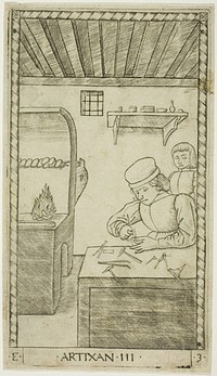 The Artisan, plate three from The Ranks and Conditions of Men by Master of the E-Series Tarocchi
