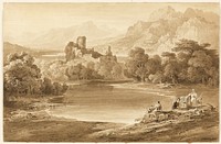 Landscape with a Ruined Castle by John Martin