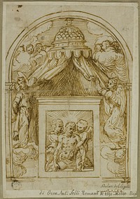 Tabernacle with Man of Sorrows by Workshop of Domenico Campagnola