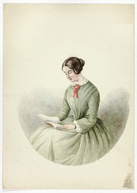 Portrait of Woman Reading by Elizabeth Murray