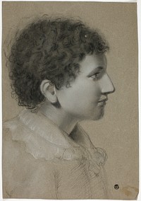 Profile of Youth with Curly Hair by Elizabeth Murray