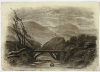 Mountain Stream with Small Bridge I by Elizabeth Murray