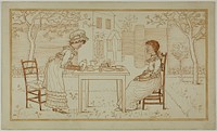 Tea Party for Two Outside by Kate Greenaway