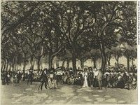 The Promenades of Madrid by Joseph Pennell