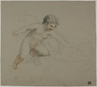 Two Putti Fighting by Giovanni Battista Cipriani