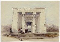 The Temple of Dendour, Nubia (Dendorack, Upper Egypt) by David Roberts