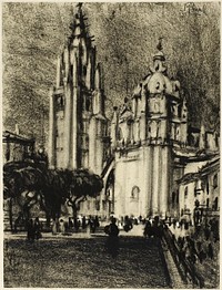 The Cathedral, Toledo by Joseph Pennell