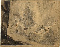 Theodore Meets in the Wood the Specter of His Ancestor Guido Cavalcanti, Chasing with Mastiffs His Former Disdainful Mistress by Henry Fuseli