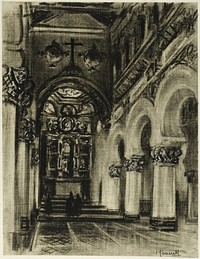 Santa Maria La Blanca, Toledo by Joseph Pennell