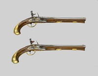 Pair of Flintlock Pistols by J. J. Behr