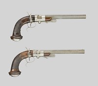 Pair of Breechloading Percussion Rifled Dueling Pistols