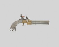 Triple-Barrel Breechloading Flintlock Pistol