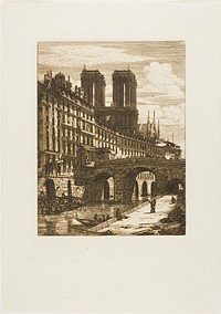 Le Petit Pont, Paris by Charles Meryon