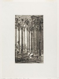 The Gallery of Notre-Dame, Paris by Charles Meryon