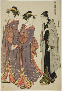 Out for a Walk, from the series "A Collection of Contemporary Beauties of the Pleasure Quarters (Tosei yuri bijin awase)" by Torii Kiyonaga