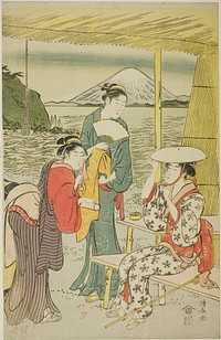 Visitors to Enoshima by Torii Kiyonaga