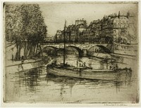 Le Pont St. Michel, Paris by Donald Shaw MacLaughlan