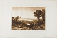 Junction of the Severn and Wye, plate 28 from Liber Studiorum by Joseph Mallord William Turner