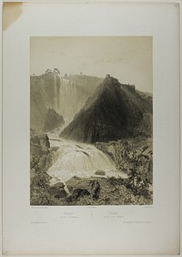 Terni: Marble Falls, plate twenty from Italie Monumentale et Pittoresque by Nicolas Chapuy