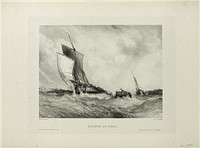 Return to Port, plate two from Six Marines by Eugène Isabey