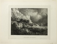 Near Dieppe, plate one from Six Marines by Eugène Isabey