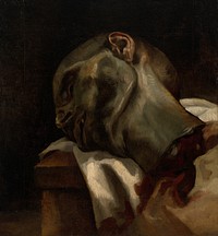 Head of a Guillotined Man by Jean Louis André Théodore Géricault