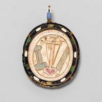 Double-Sided Pendant with Instruments of the Passion and Emblem of a Confraternity