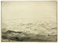 Sketch from the Walls of San Gimignano by Donald Shaw MacLaughlan