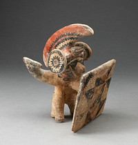 Warrior with Headress and Shield by Colima