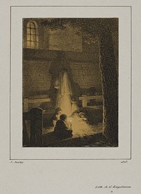 Group of Children Around a Candle by Jean-Baptiste Isabey