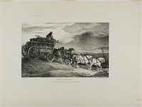 The Coal Wagon, plate 7 from Various Subjects Drawn from Life on Stone by Jean Louis André Théodore Géricault