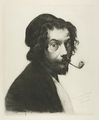 Man with a Pipe by Marcellin Gilbert Desboutin