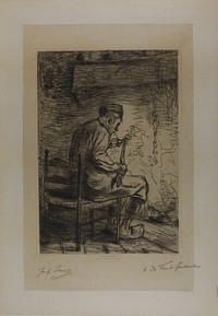 The Smoker by Jozef Israëls