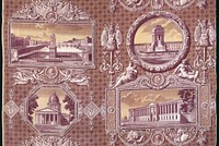 Les Monuments de Paris (The Monuments of Paris) (Furnishing Fabric) by Hippolyte Lebas (Designer)