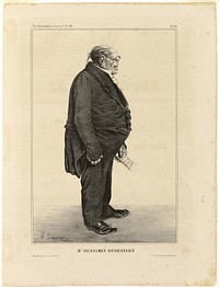 Mr. Benjamin Dudessert, plate 287 from Célébrités de la Caricature by Honoré-Victorin Daumier