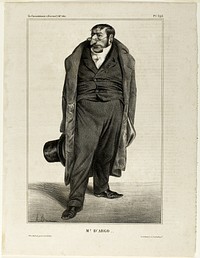 Mr. D'argo .., plate 292 from Célébrités de la Caricature by Honoré-Victorin Daumier