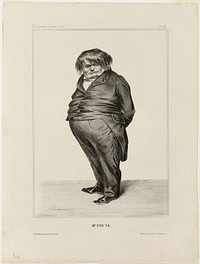 Mr. Prune, plate 288 from Célébrités de la Caricature by Honoré-Victorin Daumier