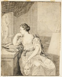 Portrait of Madame de Poullain by Caspar Netscher
