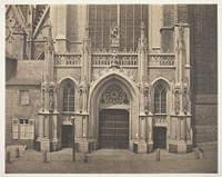 Untitled [South Façade of the Transept of St Michael’s and St Gudula Cathedral in Brussels, Belgium] by Bisson Frères