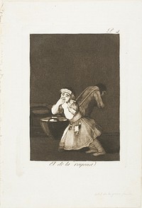 Nanny's boy, plate four from Los Caprichos by Francisco José de Goya y Lucientes